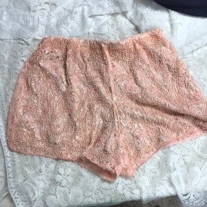 Beaded pink shorts